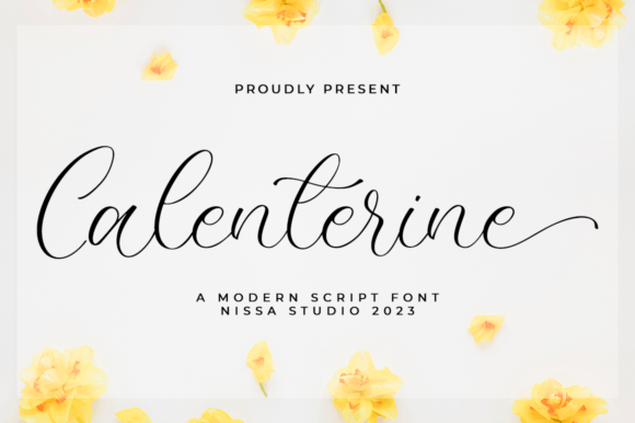 Calenterine: A Script Font for Elegant Craft Projects