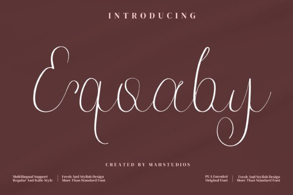 Eqoaby: A Timeless Script Font for Editorial Design