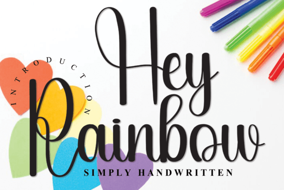 Hey Rainbow: A Handwritten Typeface for Creative Branding