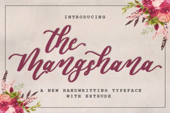 Mangshana: A Modern Script Font for Editorial Design