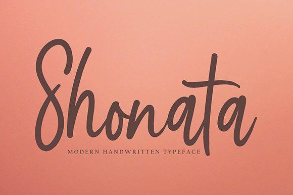 Shonata: A Script Font for Handmade Crafters and Designers