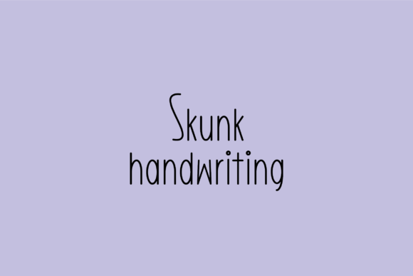 Skunk: A Handwritten Font That Adds Charm to Digital Design