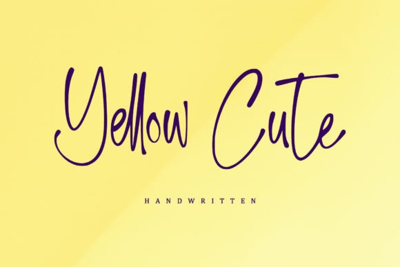 Yellow Cute: A Script Font for Elegant Craft Projects